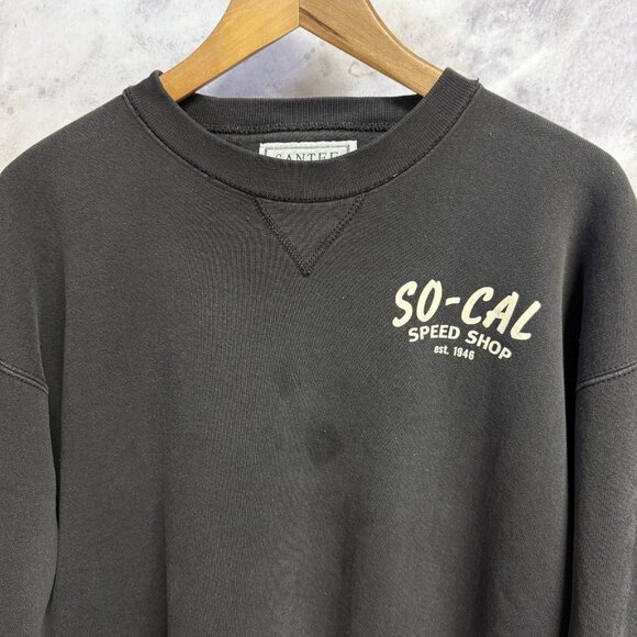 Vintage So Cal Speed Shop Sweatshirt Mens Large 23x28 Black Crew Neck - Picture 3 of 16